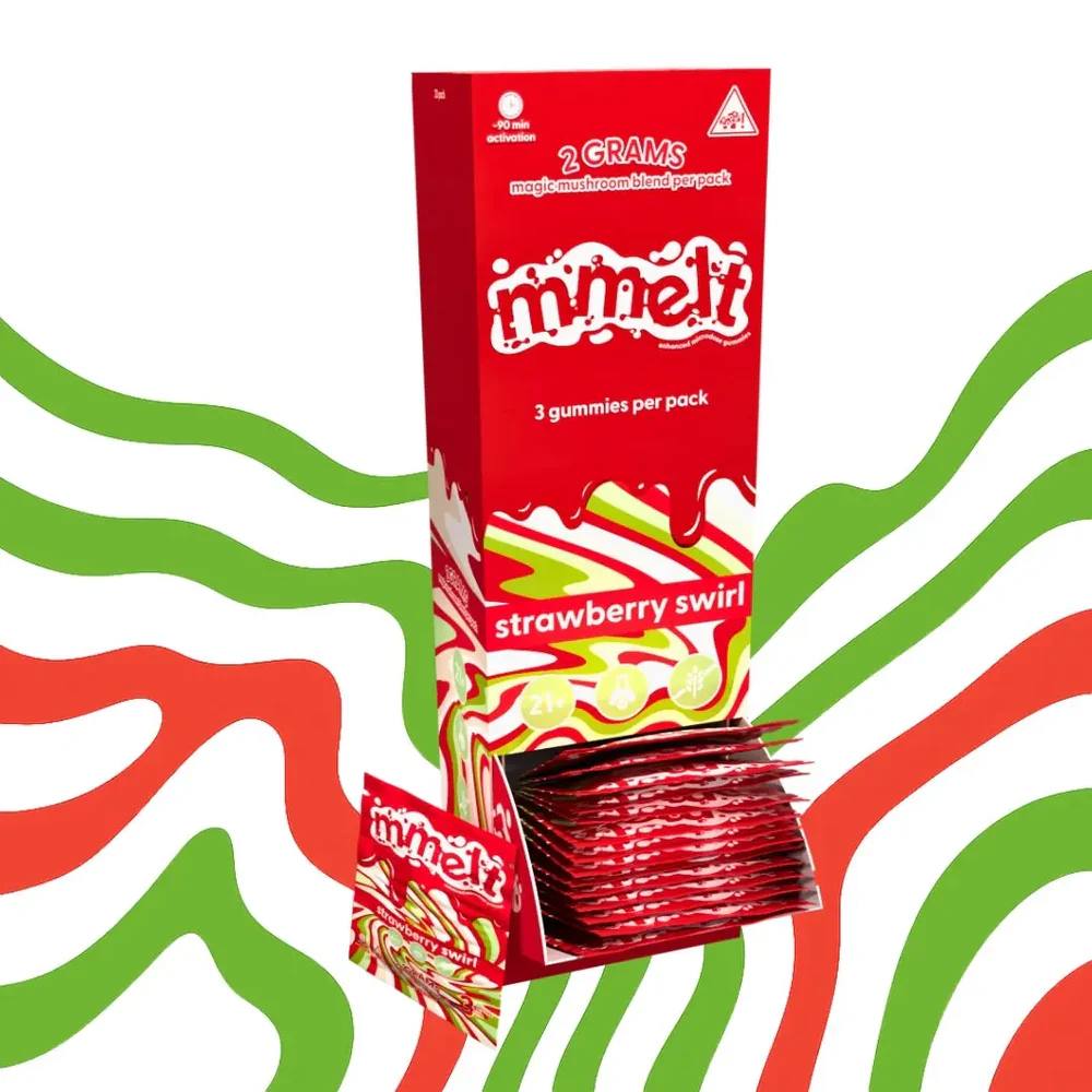 MMELT Strawberry Swirl Mushroom Gummies